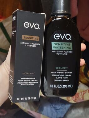 Evo toothpaste and mouthwash